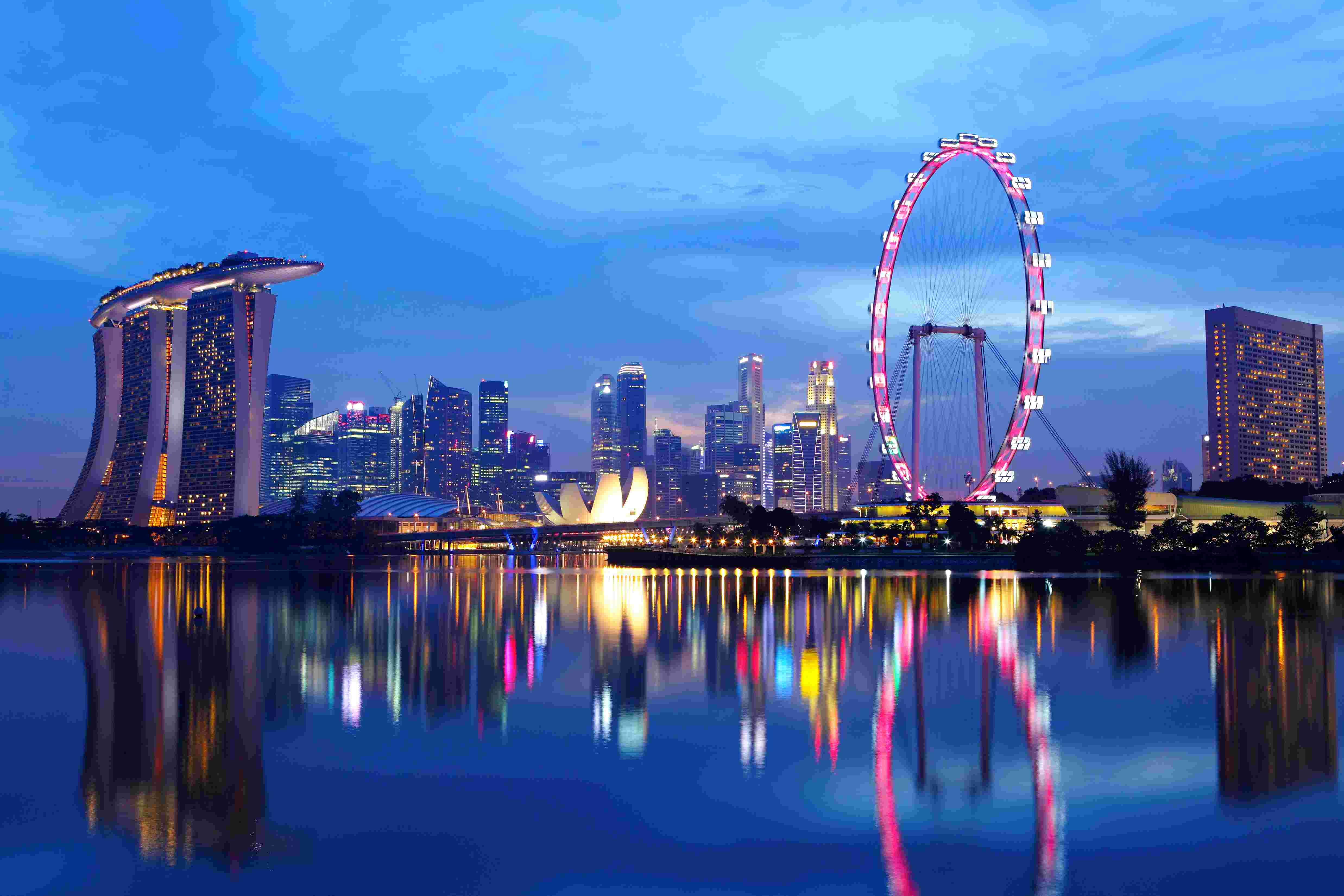 花瓣素材_新加坡市,夜晚,都市风景,在上面,水,滨海湾+,水平画幅,新加坡,建筑,无人_17690138 花瓣素材_新加坡市,夜晚,都市风景,在上面,水,滨海湾+,水平画幅,新加坡,建筑,无人_17690138